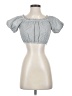 Aqua Silver Short Sleeve Top Size S - photo 1