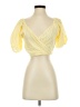 Sim & Sam 100% Cotton Yellow Short Sleeve Blouse Size XS - photo 1
