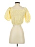 Sim & Sam 100% Cotton Yellow Short Sleeve Blouse Size XS - photo 2