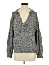 Thread Essential Animal Print Gray Pullover Sweater Size S - photo 1