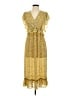 Max Studio 100% Polyester Paisley Yellow Casual Dress Size S - photo 1