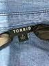 Torrid 100% Cotton Blue Long Sleeve Button-Down Shirt Size (2) - photo 6