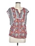 Daniel Rainn 100% Polyester Orange Short Sleeve Blouse Size M - photo 1