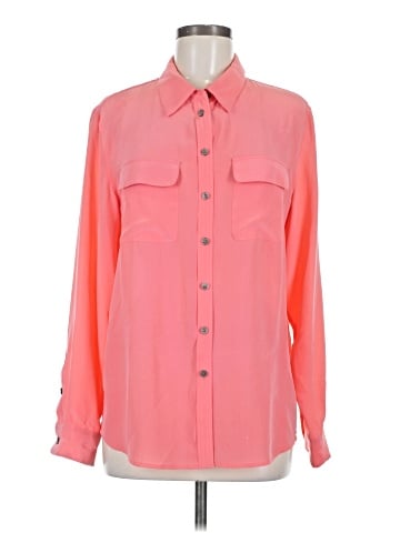 TWO by Vince Camuto Long Sleeve Silk Top (view 1)
