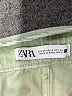 Zara Solid Green Khaki Shorts Size 2 - photo 3
