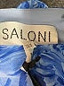 Saloni 100% Polyester Paisley Blue Cocktail Dress Size 4 - photo 7