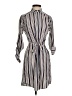 Express 100% Polyester Stripes Gray Casual Dress Size XS - photo 1