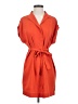 Ann Taylor 100% Polyester Solid Orange Casual Dress Size XS - photo 1