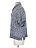 Max Studio Print Blue 3/4 Sleeve Button-Down Shirt Size S - photo 5