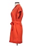 Ann Taylor 100% Polyester Solid Orange Casual Dress Size XS - photo 5