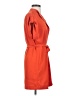 Ann Taylor 100% Polyester Solid Orange Casual Dress Size XS - photo 4