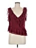 WAYF 100% Polyester Burgundy Sleeveless Blouse Size M - photo 1