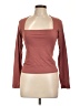 Qinsen Brown Long Sleeve Top Size L - photo 1