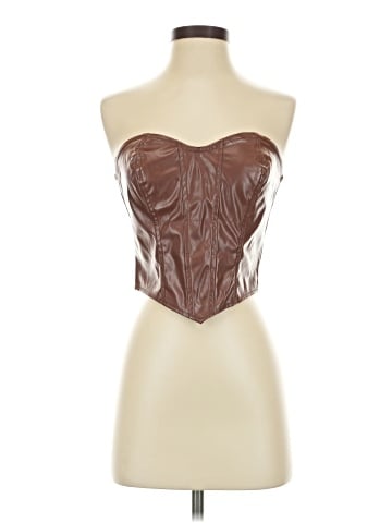 Shein Faux Leather Top (view 1)