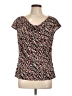 Liz Claiborne Black Short Sleeve Top Size L - photo 1