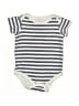 Hb 100% Cotton Stripes Ivory Short Sleeve Onesie Size 3-6 mo - photo 1