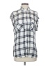Rails 100% Rayon Plaid Silver Sleeveless Button-Down Shirt Size S - photo 1