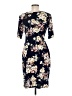 Connected Apparel Floral Blue Casual Dress Size 8 (petite) - photo 2