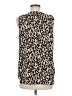 Halogen 100% Polyester Animal Print Tan Sleeveless Top Size M - photo 2