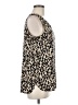 Halogen 100% Polyester Animal Print Tan Sleeveless Top Size M - photo 4