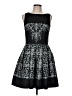 Taylor Graphic Black Cocktail Dress Size 8 - photo 1