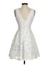 Aqua 100% Polyester White Cocktail Dress Size S - photo 2