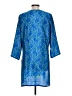 Boohoo Blue 3/4 Sleeve Blouse Size L (estimated) - photo 2