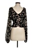 Free People 100% Polyester Black Long Sleeve Blouse Size S - photo 1
