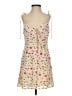 Princess Polly 100% Polyester Floral Tan Cocktail Dress Size 4 - photo 1