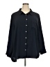 Tommy Hilfiger 100% Polyester Solid Black Long Sleeve Blouse Size 2X - photo 1