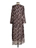 Vince. 100% Polyester Print Brown Casual Dress Size 00 - photo 2