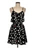 Max C 100% Polyester Hearts Black Casual Dress Size M - photo 1