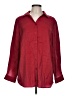 Chico's Burgundy 3/4 Sleeve Button-Down Shirt Size Lg (2) - photo 1