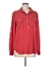 Ann Taylor LOFT 100% Polyester Houndstooth Red Long Sleeve Blouse Size M - photo 1