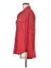 Ann Taylor LOFT 100% Polyester Houndstooth Red Long Sleeve Blouse Size M - photo 5
