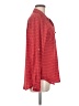 Ann Taylor LOFT 100% Polyester Houndstooth Red Long Sleeve Blouse Size M - photo 4