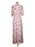 Express 100% Polyester Floral Pink Casual Dress Size S - photo 2