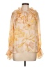 Cupcakes & Cashmere 100% Polyester Yellow Long Sleeve Blouse Size L - photo 1