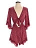 Shein 100% Polyester Hearts Red Romper Size S - photo 1