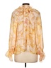 Cupcakes & Cashmere 100% Polyester Yellow Long Sleeve Blouse Size L - photo 2