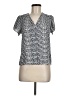DKNY 100% Polyester Silver Short Sleeve Blouse Size 6 (estimated) - photo 1