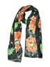 Assorted Brands 100% Silk Floral Green Black Silk Scarf One size - photo 1