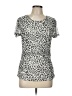 Les Serein Animal Print Silver Short Sleeve Top Size L - photo 1