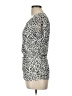 Les Serein Animal Print Silver Short Sleeve Top Size L - photo 5
