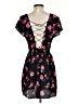Express 100% Rayon Hearts Black Casual Dress Size XS - photo 2