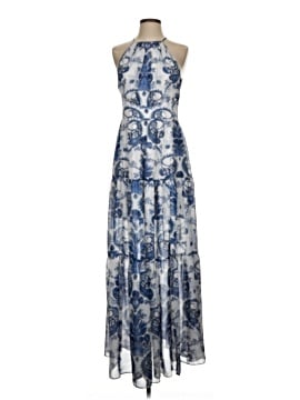 sachin and babi light blue dress 3D Floral Appliqu Halter Mini Dress with Open Back 38362