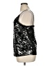 WD.NY 100% Polyester Solid Black Silver Sleeveless Top Size XL - photo 5