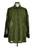 ASOS Design Metallic Green Long Sleeve Blouse Size 8 - photo 1