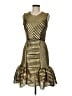 Maje Stripes Gold Cocktail Dress Size Med (2) - photo 1
