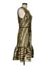 Maje Stripes Gold Cocktail Dress Size Med (2) - photo 4